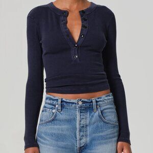 Citizens Of Humanity Navy Long Sleeve Top